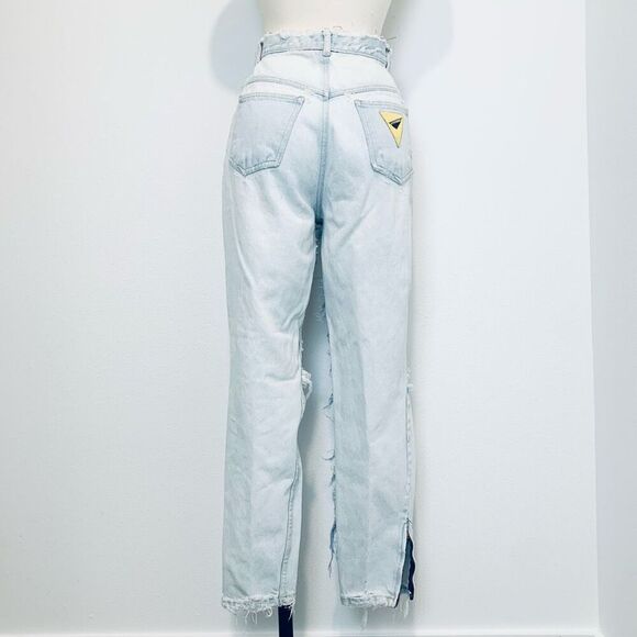Vintage Transaction Light Wash High Rise Jeans 24-25” Zipper Straight - Picture 3 of 11